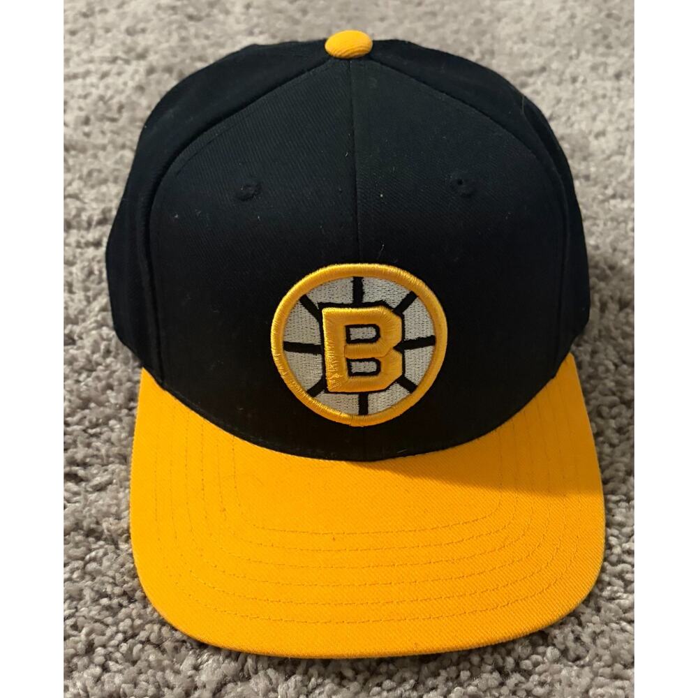 Vintage Boston Bruins American Needle 400 Hat Men's Yellow Black Baseball Cap